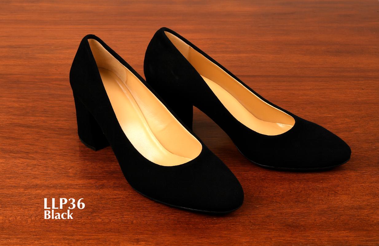 LLP36-Round-toe-block-heel-pumps