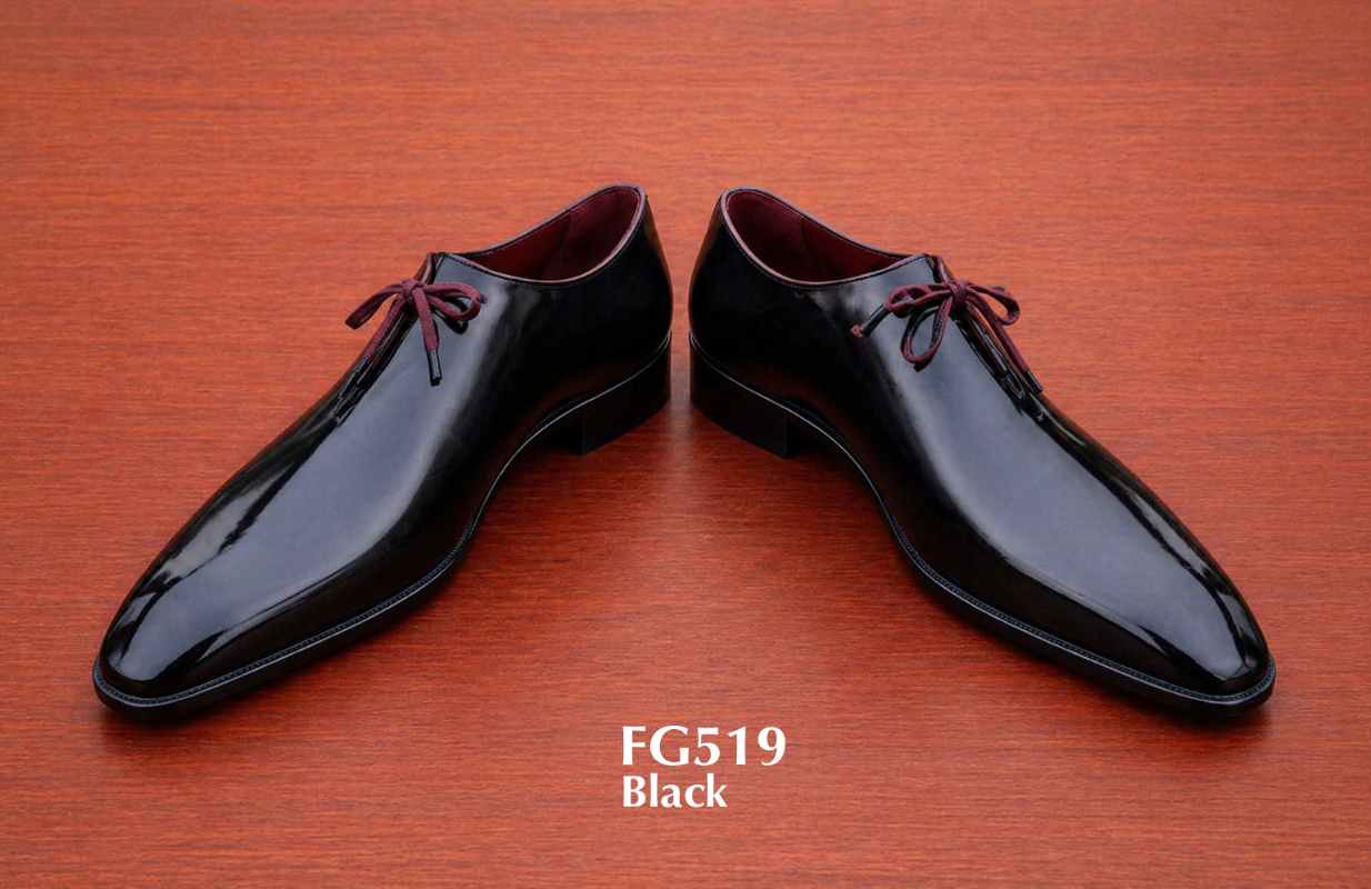 Black Wholecut Oxford Shoes High Shine Chisel Toe Luxury Formal Dress Shoes