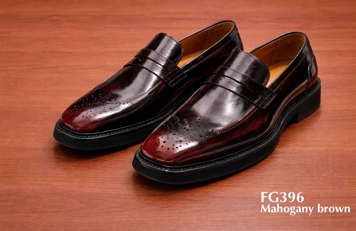 leather chunky loafers