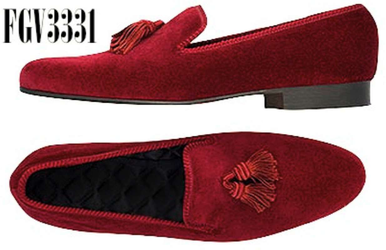 red+velvet+tassel+slippers